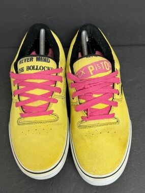 Vans X Sex Pistols Rowley Style 99 Yellow Pink Mens Sz 9 RARE 🔥
